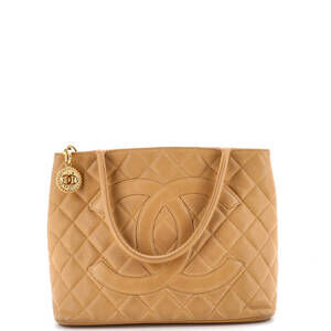 Chanel Medallion Tote Quilted Caviar #237502C25B